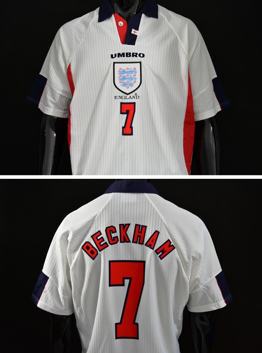 UMBRO England Home Shirt WORLD CUP FRANCE 1998 David BECKHAM UMBRO England Home Shirt WORLD CUP FRANCE 1998 David BECKHAM