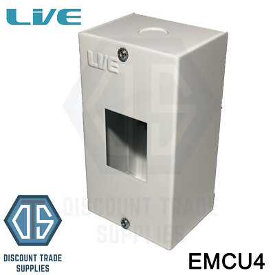 Live 4 Modul Leer Metallgehäuse mit Hutschiene MCB RCD Schützgehäuse 