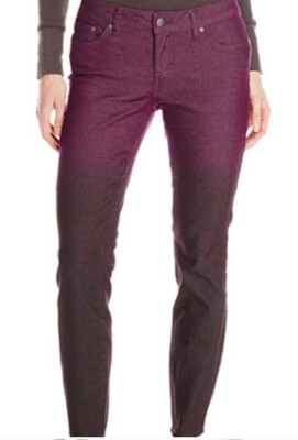 Prana Plum Jett Ombre Organic Cotton Stretch Skinny Jeans Pants! Size 6/28