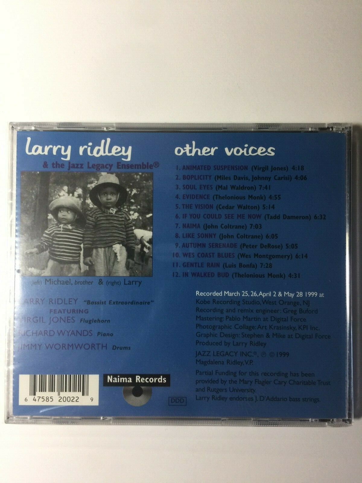 Larry Ridley and the Jazz Legacy Ensemble Other Voices CD | eBay
