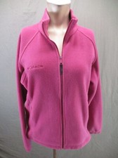 Columbia Size M Womens Full Zip Stand Collar Pocket Fleece Athletic Jacket 928