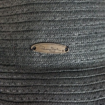 Panama Jack Wide Brim Floppy Summer Black Straw Sun Hat BoHo Beach Pool CHIC Panama Jack Wide Brim Floppy Summer Black Straw Sun Hat BoHo  main image 3