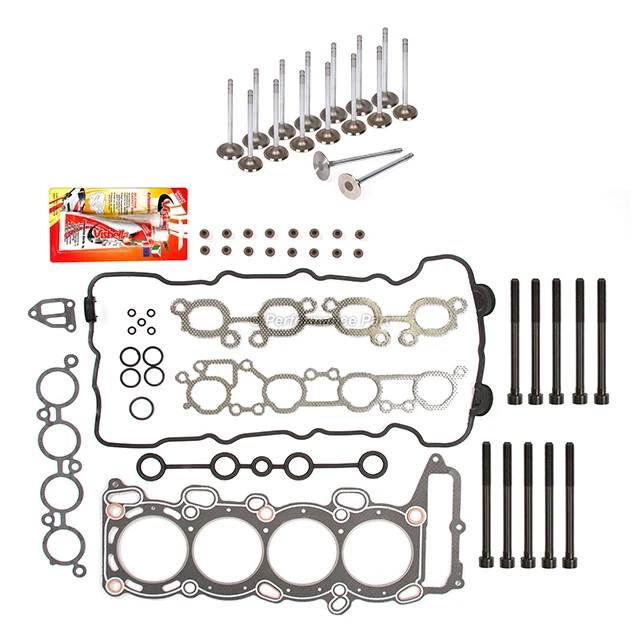 Head Gasket Set Intake Exhaust Valves Fit 94-98 Infiniti G20 Nissan Sentra 200SX - Image 2 of 4