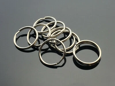 25pcs Key Ring Chain Split Rings Heavy Duty Keychain Accessories Gift 25mm - image 1 of 4