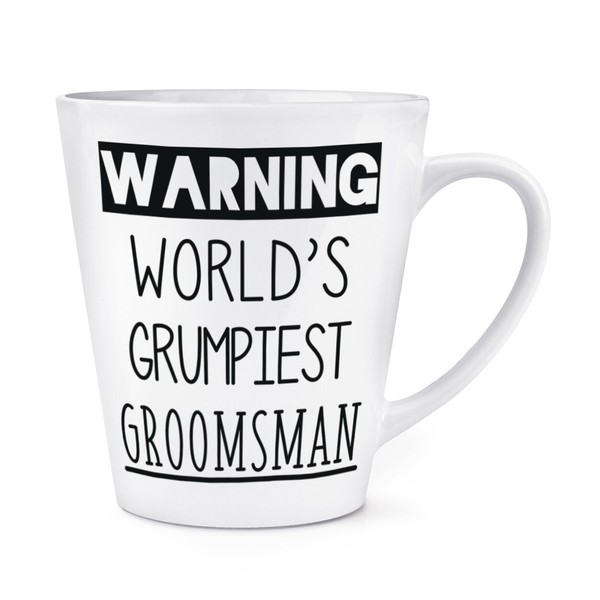 Warnung World's Grumpiest Groomsman 341Ml Latte Becher Tasse Toll Best Hochzeit-image