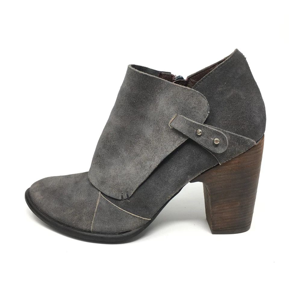 Coclico Ankle Boots Booties Shoes Womens Size 7.5-8 US 38 EU Gray Suede Zip Up - Image 3 of 4