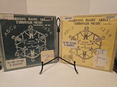 2 LP Lot HAL PALMER, LEARNING BASIC SKILLS THROUGH MUSIC VG