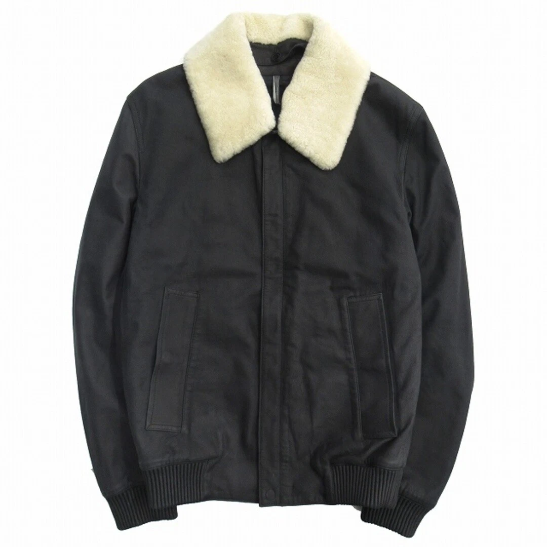 Giacca di pelle di agnello pelliccia Mouton Dior Homme by KRIS VAN ASSCHE buona 12aw usata 3bbe