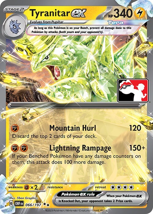 Tyranitar ex 066/197 Prize Pack Series Cards - 1 of 1