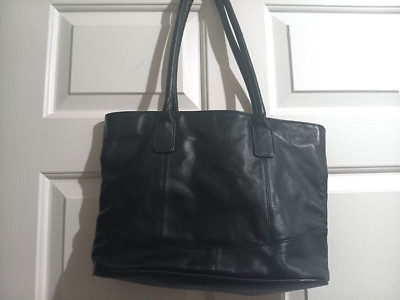 AmeriLeather Tote Shoulder Handbag  Black