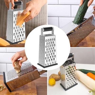 GRATTUGIA MANUALE PER Patate Acciaio Inox Strofinatrice Robot Da Cucina Con 5 Tamburi EUR 39,65 - Foto 9