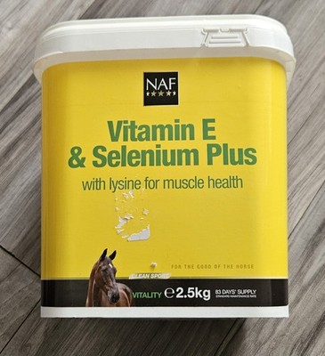 Naf Vitamin E & Selen Plus 2,5KG unterstützt die Muskelfunktion beim Pferd