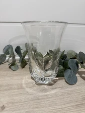 Orrefors, Sweden Signed Lobed Crystal MCM Art Glass Vase