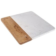 Zuhause - Scandi Faux Marble & Oakwood Serving Board Square 26cm