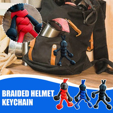 Handmade Building Block Keychain Biker Helmet Paracord Backpack Doll Pendant UK