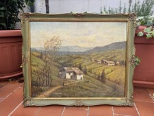 DIPINTO AD OLIO DI PAESAGGIO RURALE - CAMPAGNA - MARIO SOLA (1897) - DATATO 1967
