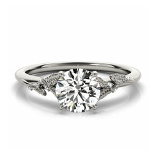 Platinum Diamond Ring For Wedding Lab Grown Round 1.18 Carat IGI Certified PT950