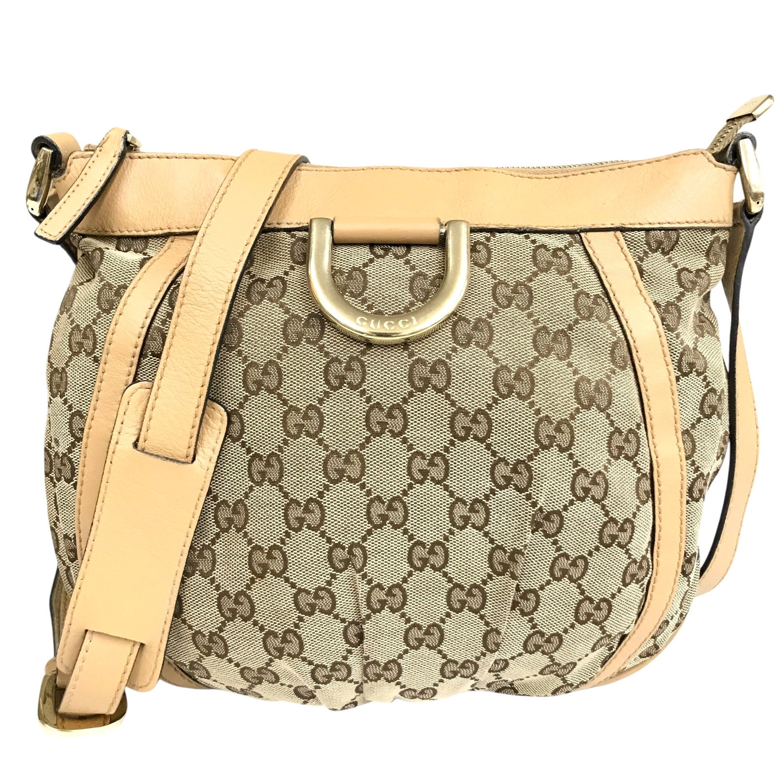 Borsa a tracolla Gucci originale logo Abbey GG 203257 tracolla tela pelle