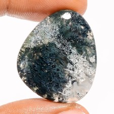 100 Natural Moss Agate Loose Gemstone Fancy Shape Cabochon 26 Ct 26X23X5 mm