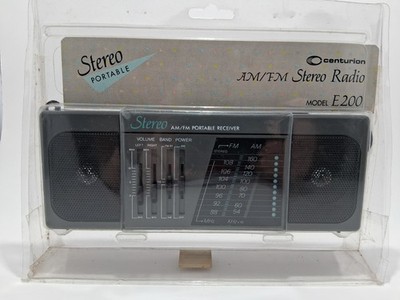 Centurian Portable AM/FM Stereo Radio Mod#E200 1980's Old New Stock Sealed. 