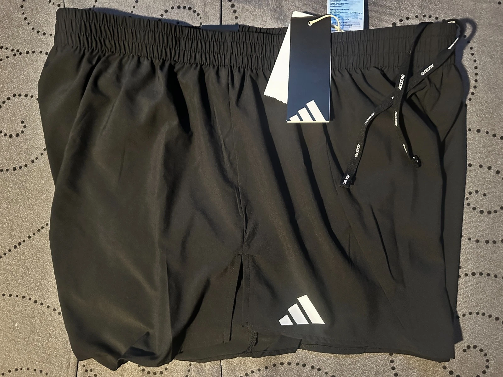 ADIDAS ADIZERO CARRERA BLACK SHORTS BRIEF BUILT IN SIZE XL MEN NWT $$$$