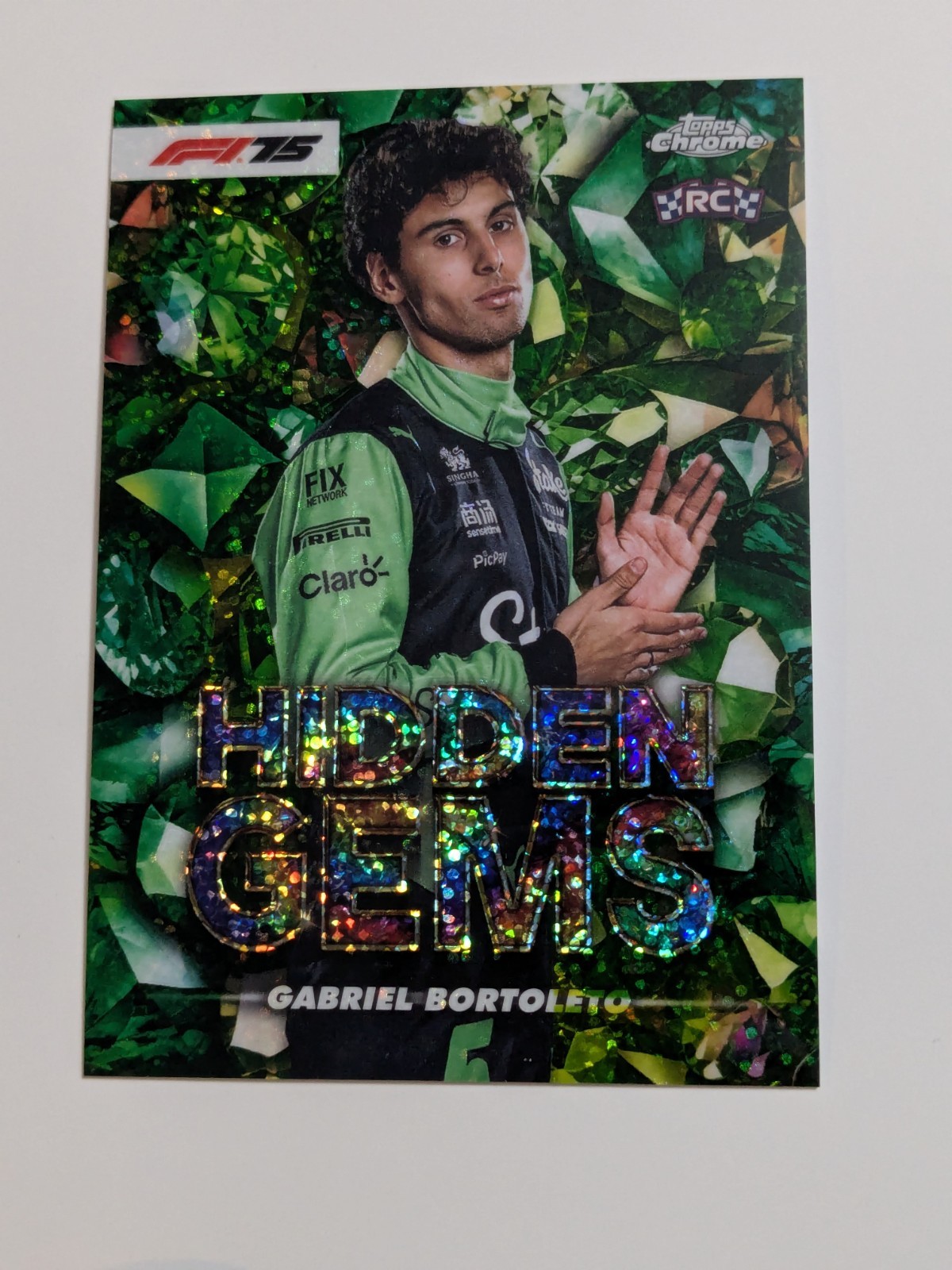 Gabriel Bortoleto RC #HG-20 Hidden Gems SSP 2025 Topps Chrome F1 🔥Very Rare 🔥