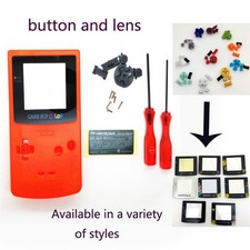 Clear Orange Housing Shell Buttons Mod for Nintendo Game Boy Color GBC