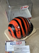 Cincinnati Bengals Ickey Woods Signed Mini Helmet Riddell Tristar Coa