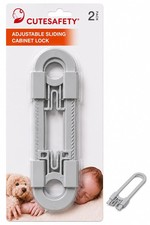 Child Proof Cabinet Locks, Baby Proofing, 2 Pack, Gray