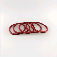 Lot Of 5 Unbranded 8.5" RED Rubber O-Ring / Gasket / Seals