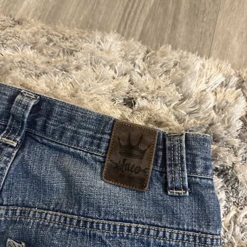 Vintage Jnco Tribal Jeans Big Crown Baggy Embroidered Blue Denim Mens Size 32x30 - Picture 7 of 12