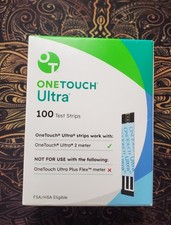 One Touch Ultra Glucose Blood Test Strips - 100 Strips - Exp. 10-31-2026