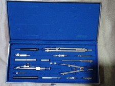 Reißzeug Original Richter Präcision-Zeichenset mit Etui