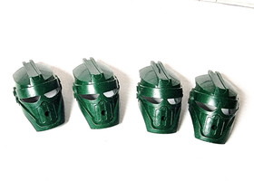 Lego Bionicle Head Face Masks Green Lot 11 Assorted Replacement Parts