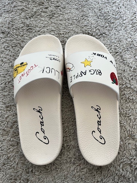 NEW UNWORN SIZE 7 WOMENS Coach Udele Sport Slide with Sketch Print