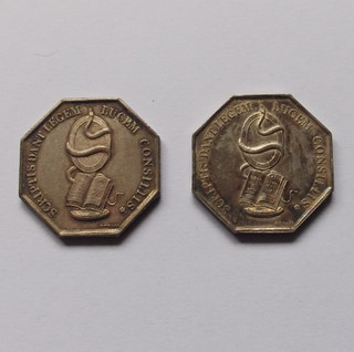 LOT DE DEUX JETONS EN ARGENT NOTAIRES (SARTHE) VENDU DANS L'ETAT