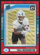2024 Donruss #346 Tahj Washington Optic Rated Rookies Preview Red Wave RC