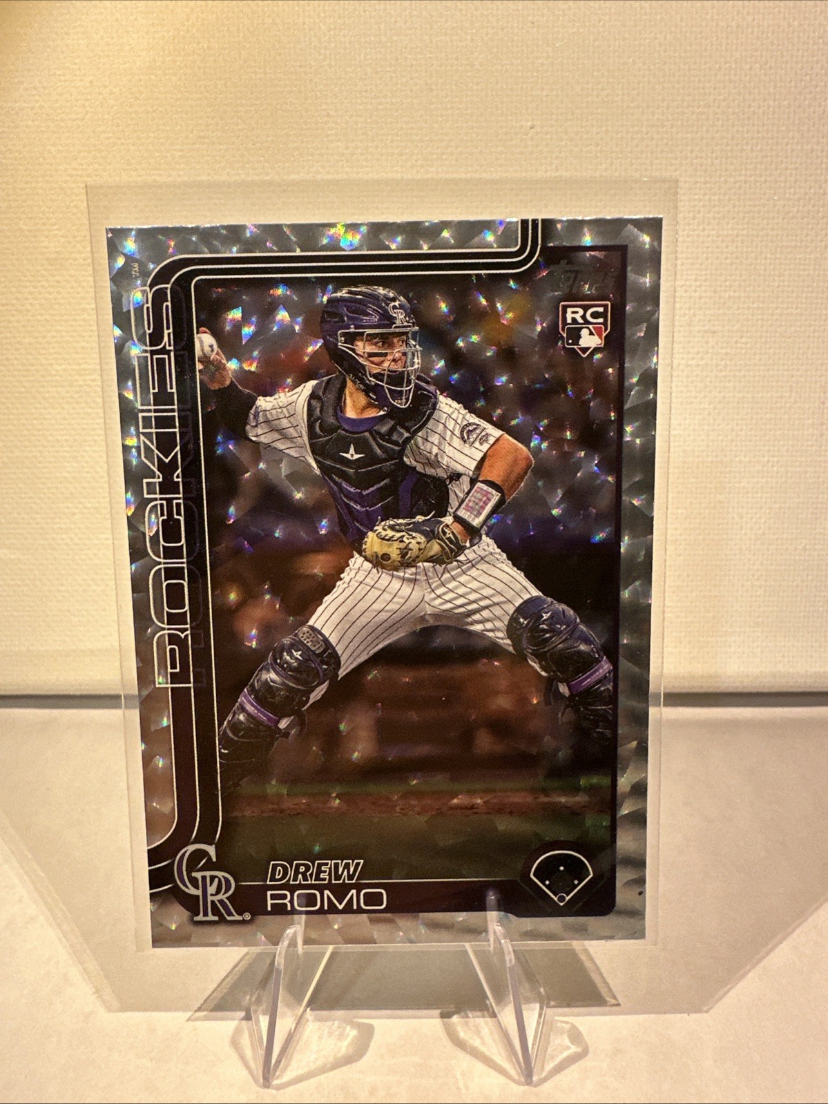 2025 Topps Series 1 - Drew Romo #296 Silver Cracked Foilboard (RC)