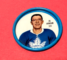 1962-63  Shirriff Salada Coin #20 Al Arbour HOF TORONTO MAPLE LEAFS