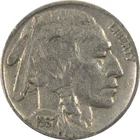 1937 Indian Head Buffalo Nickel F Fine 5c Coin