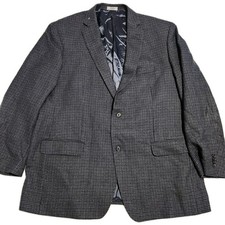 Lauren Ralph Lauren Sport Coat Mens 48L Herringbone Two Button Gray Blue