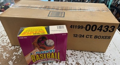 1991 Fleer Baseball Jumbo Box Case 12/24 CT Boxes - Factory Sealed