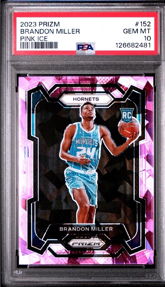 2023-24 Panini Prizm Brandon Miller RC Pink Ice Prizm #152 PSA 10 GEM MINT B1