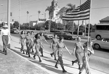Linda Blair seen filming a scene for unspecified movie front of Be- Old Photo 6