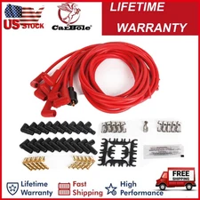 High Performance 8MM Spark Plug Wires Set For Chevy SBC BBC HEI 350 383 454 4041