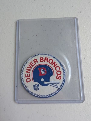 Vintage Denver Broncos NFL Football Helmet Logo Patch Iron-On Sew-On Fan Apparel - Image 1 of 2