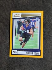 2022 Score - Rookie Gold #374 - Charlie Kolar - Baltimore Ravens Football Card. rookie card picture