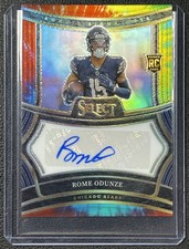 ROME ODUNZE 2024 PANINI SELECT ROOKIE SIGNATURES RC AUTO TIE-DYE PRIZM 9/25
