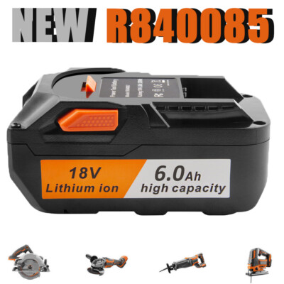 6.0Ah Lithium ION Battery For Ridgid R840087 R840085 Rigid AEG 18V Tools 6000mAh