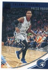 2019 Panini Donruss WNBA ERLANA LARKINS #65 PURPLE PRESS PROOF #23/99 LYNX